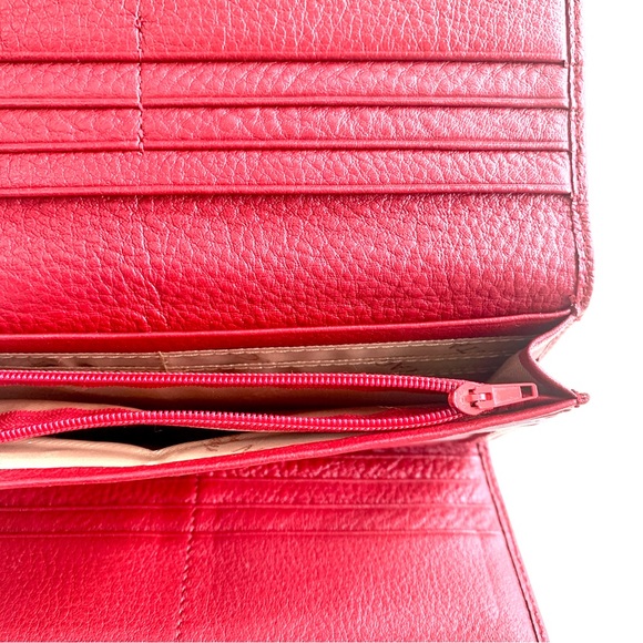 Montagut Paris Red Long Leather Wallet NEW - Picture 8 of 12